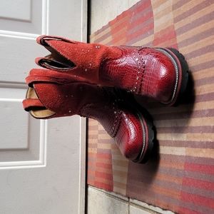 Ariat western boots- size 6 1/2, red